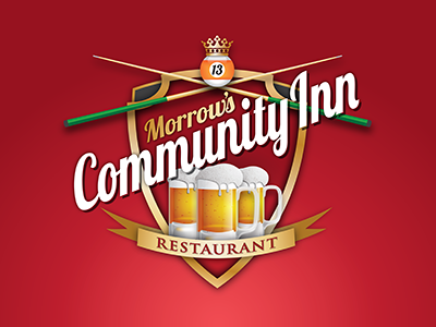 Community Inn Crest bar beer illustrator logo pool