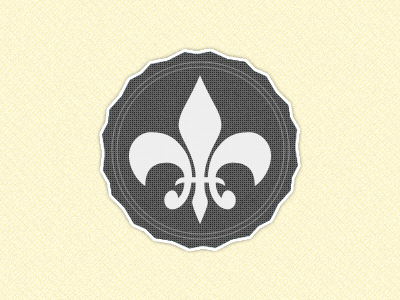 Fleur De Lis (animated) badge fleur de lis hover logo texture