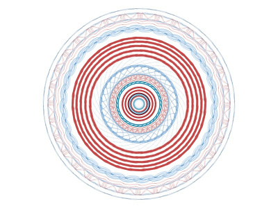 Wheel of Stripes circle concept ipad sketch