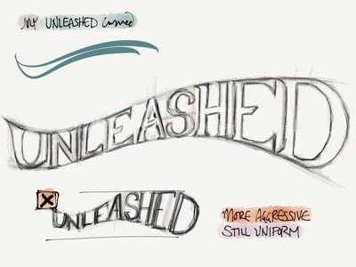Unleashed logo concept conceptual lettering logo madewithpaper magic typography