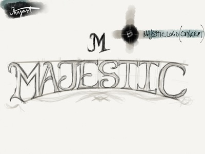 Majestic logo concept bicycle lettering logo madewithpaper magic playing cards