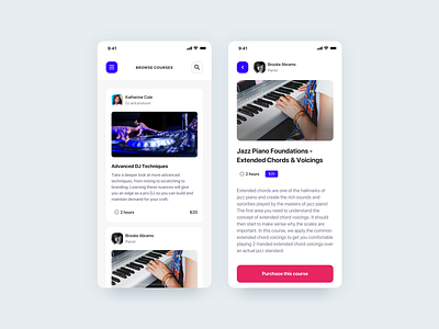 Web app - eLearning in music industry