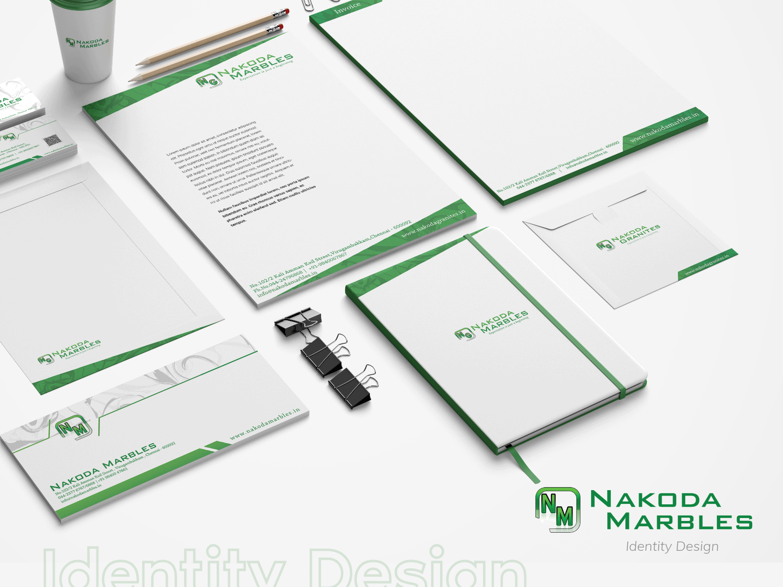 Corporate Stationery Design | Nakoda Marbles