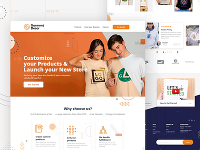 Website Redesign - Garment Decor corporatewebsite ecommerce garment garment website homepage interface landing page merchandise online merchandise printer printing company simple tshirt ui ui design uidesign ux web webdesign website