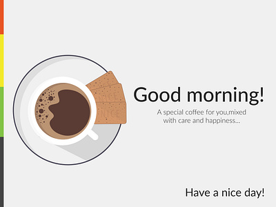 Good Morning Post coffee coffee illustration design flat good day good morning illustration nice day vector