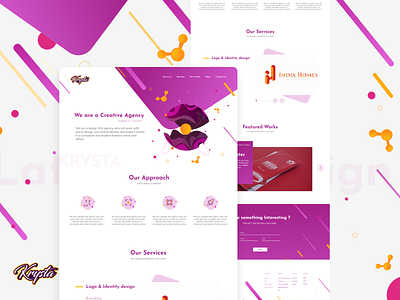 Krysta-Digital Agency | UI & Website Design agency branding agency website flatdesign homepage icon illustration interface krysta krystadesigns landing page portfolio page portfolio site rate service ui uiux ux web design website ui websites