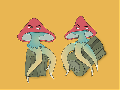 mushroomy chat adobe adobe illustrator digital art illustration vector wacom