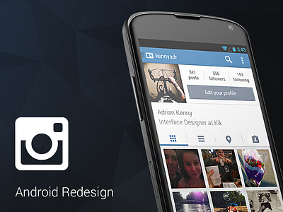 Instagram for Android android experiment instagram redesign ui