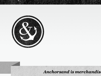 Anchorsand V1 ampersand anchor anchorsand badge black grey ribbon waves