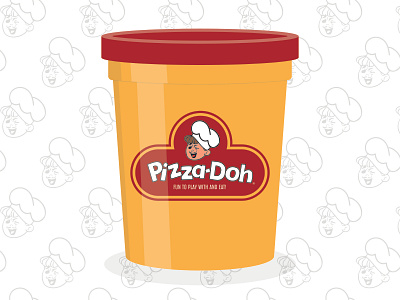 Pizza-Doh design illustration pizza play doh vector