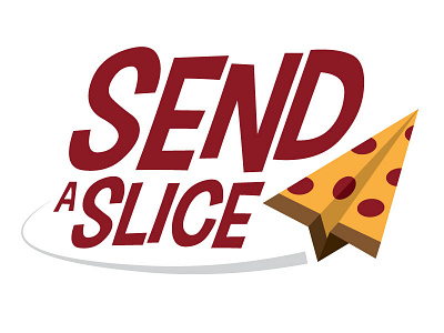 Send a Slice Logo airplane logo paper airplane pizza pizza slice slice vector