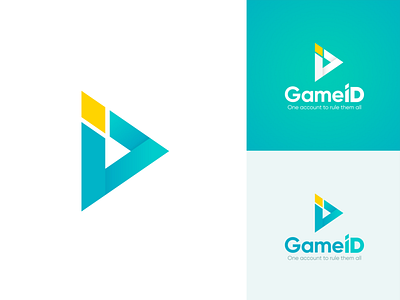 GameID blue branding design icon identity illustration logo minimal turquoise type typography vector yellow