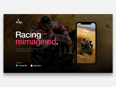 Racing App Header app design header header design mobile one page racing ui ux web website дизайн приложение