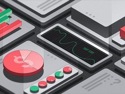 Stonk Market Crash charts crash data graphs isometric stock market stocks stonks tech