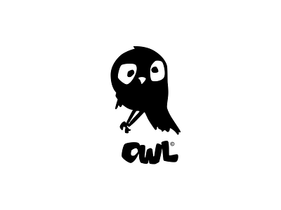Owl - Graphic mark apparel bird black brvnd logo mark owl typography white