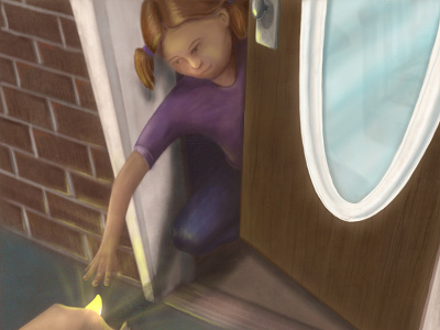 Monster Box Porch childrens book digital art illustration