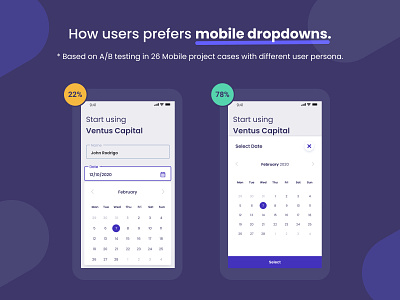 Case study - How users prefers mobile dropdowns? user experience ux ux analysis ux design uxdesign