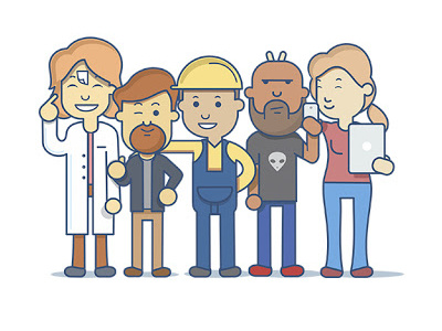 Illustration - Employees character design illustration