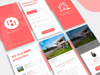 Real Estate app - Wulpers Studio housify properties real estate ui ux design wulpers