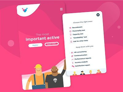 Wulpers - Mobile campaign character design piplfy ui ux