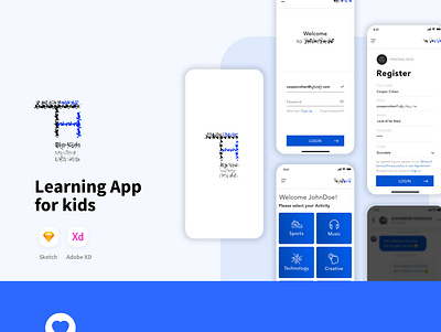 App Project for kids graphic design ui