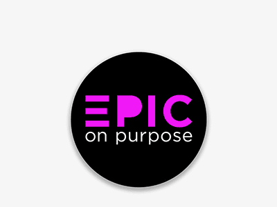 Epic On Purpose (Animated Logo) animated logo epic epic on purpose fly jet jet pack logo design youth speaker zip zoom