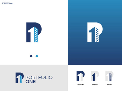 PORTFOLIO ONE LOGO DESIGN building data design graphic design logo logodesign property real estate