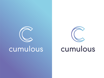 Daily Logo Challenge 14 - "Cumulous" cloud company branding dailylogochallenge design gradient graphic design logo logo design