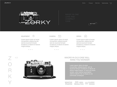 ZORKY | Landing page branding camera dribbble graphic design landing page theme forest web design zorky