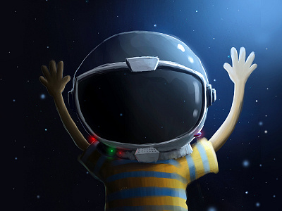 Auggie astronaut boy children illustration ilustracion space space boy wonder