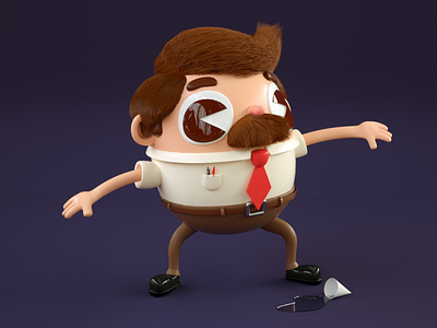 Office guy 3d illustration cgi character design cinema 4d illustration