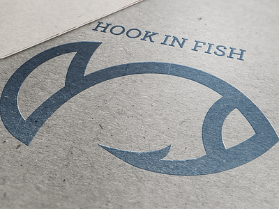 Hook In Fish fish illustration logo