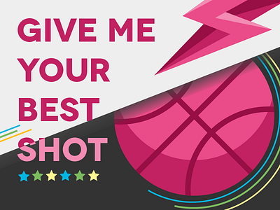 Give Me Your Best Shot dribbble dribbblers illustration rebound