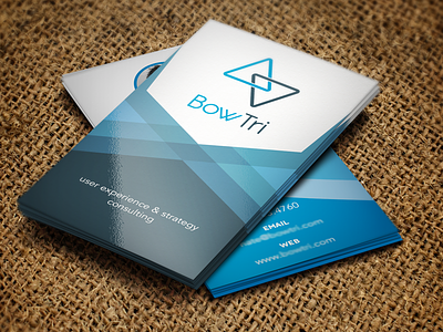 Business Card — BowTri business card graphic design logo print ux