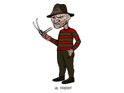 Lil Freddy cartoon colour elm freddy horror illustration ink kreuger nightmare street vector