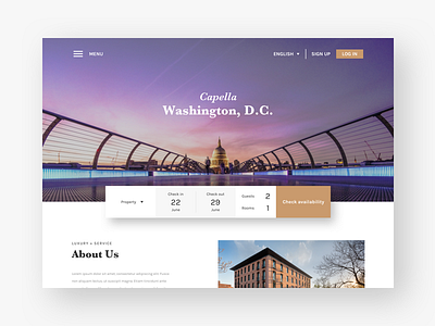 Capella Hotel Homepage Design dc design hospitality hotel ui ux washington web