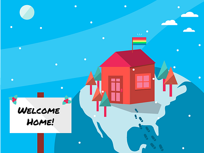 AsylumConnect "Welcome Home" Illustration