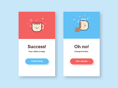 Daily UI #011 - Flash Messages coffee daily ui error flash message success ui ux