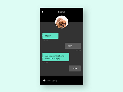 Daily UI #013 - Direct Messaging chat daily ui dog messaging messenger mobile ui ux