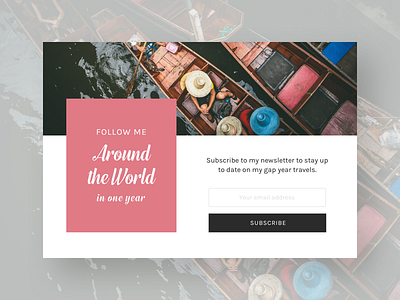 Daily UI #016 - Pop-up/Overlay daily ui newsletter overlay pop up subscribe thailand travel