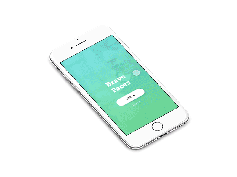 Brave Faces Prototype app better together brave faces gradient interaction ui ux