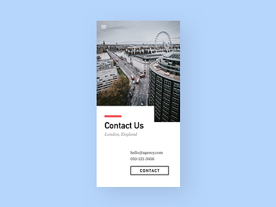 Daily UI #028 - Contact contact london mobile ui ux