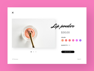 Daily UI #033 - Customize Product custom lip makeup pink powder product shopping ui