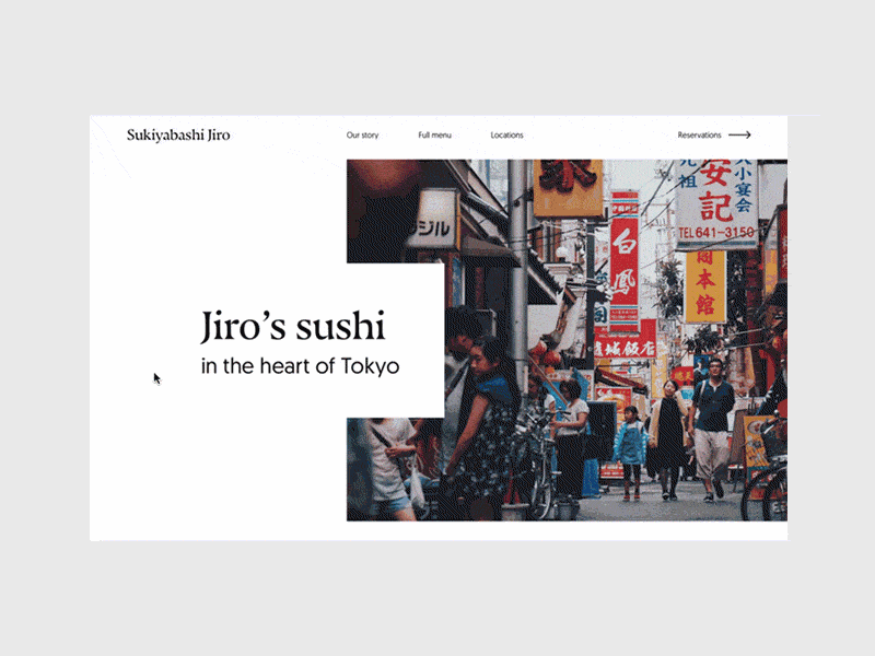 Daily UI #043 - Food Menu animation daily ui food framer jiro jiro dreams of sushi menu sushi