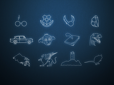 Harry Potter Detailed Icon Set