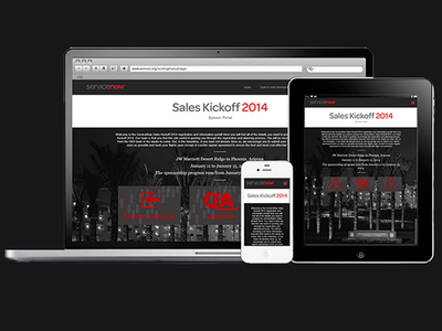 ServiceNow Event Microsite