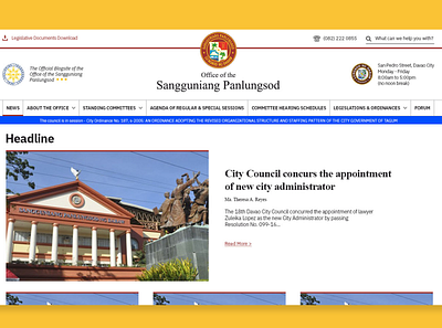 Sangguniang Panlungsod Homepage branding flat government office govt office design homepage office ui ux