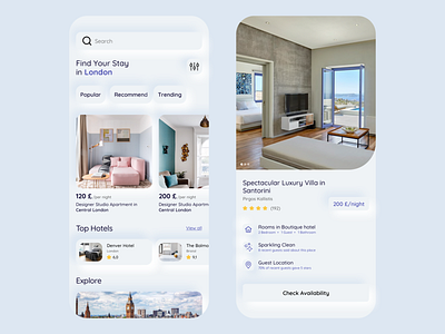 Booking App in Neomorphism UI style app app design booking booking app clean concept design mobile mobile ui neomorphism skeuomorphism style ui user experience user experience design user inteface ux white