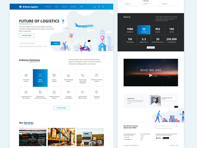 Al Futtaim Logistics clean design clean ui concept delivery delivery service design illustration interface logistics theme design ui uidesign ux web website