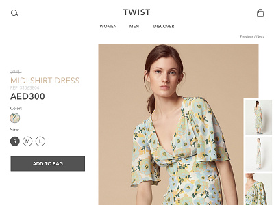 Twist PDP Design app design e commerce ecommerce fashion fashion page minimal pdp simple ui ux web